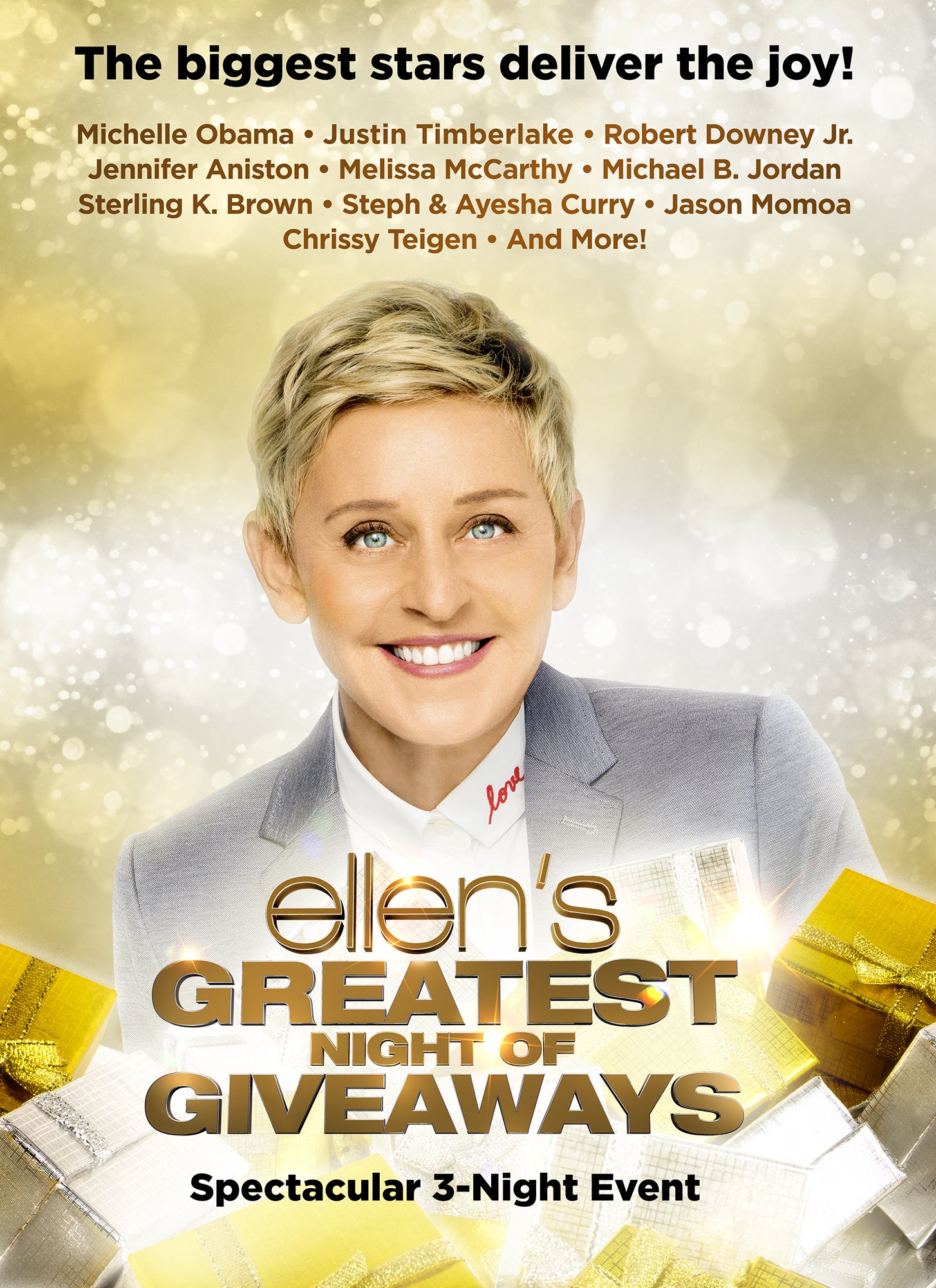 TV ratings for Ellen's Greatest Night Of Giveaways in the United Kingdom. NBC TV series